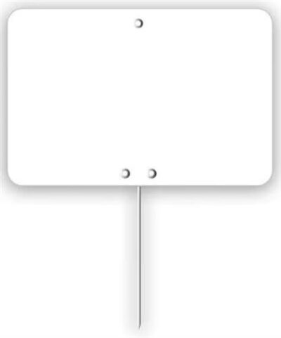 Witte etiquette pique RVS 8x12cm (10 stuks)