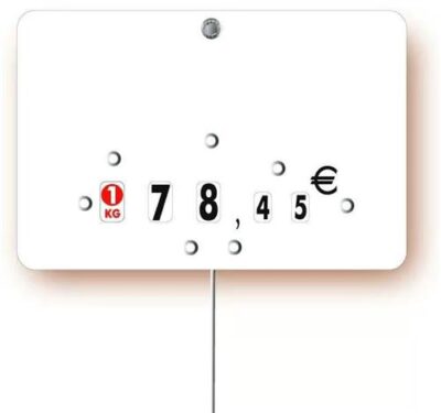 WIT ETIKET VOOR PRIJSROL 8X12CM (10 stuks)